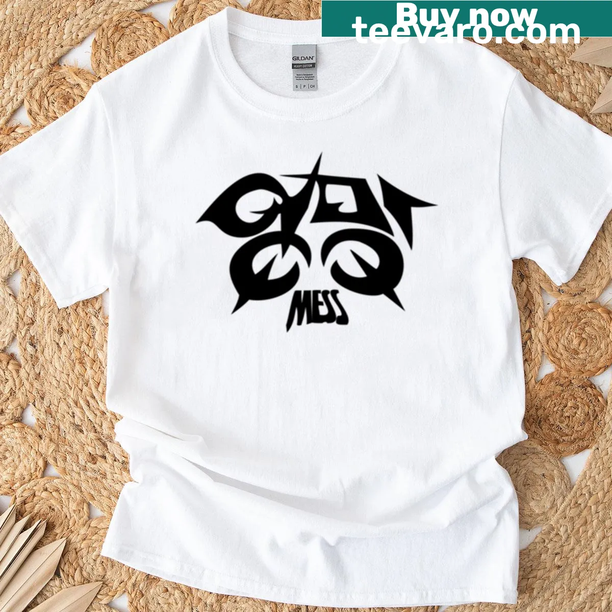 Humorous typography T-shirt inspired by Stray Kids — on a men's t-shirt
