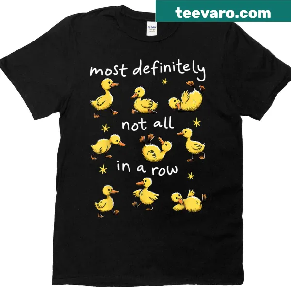 Funny duck graphic t-shirt with text about mental health