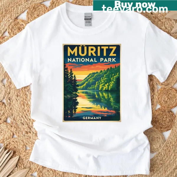 Nature-themed Mritz National Park graphic t-shirt