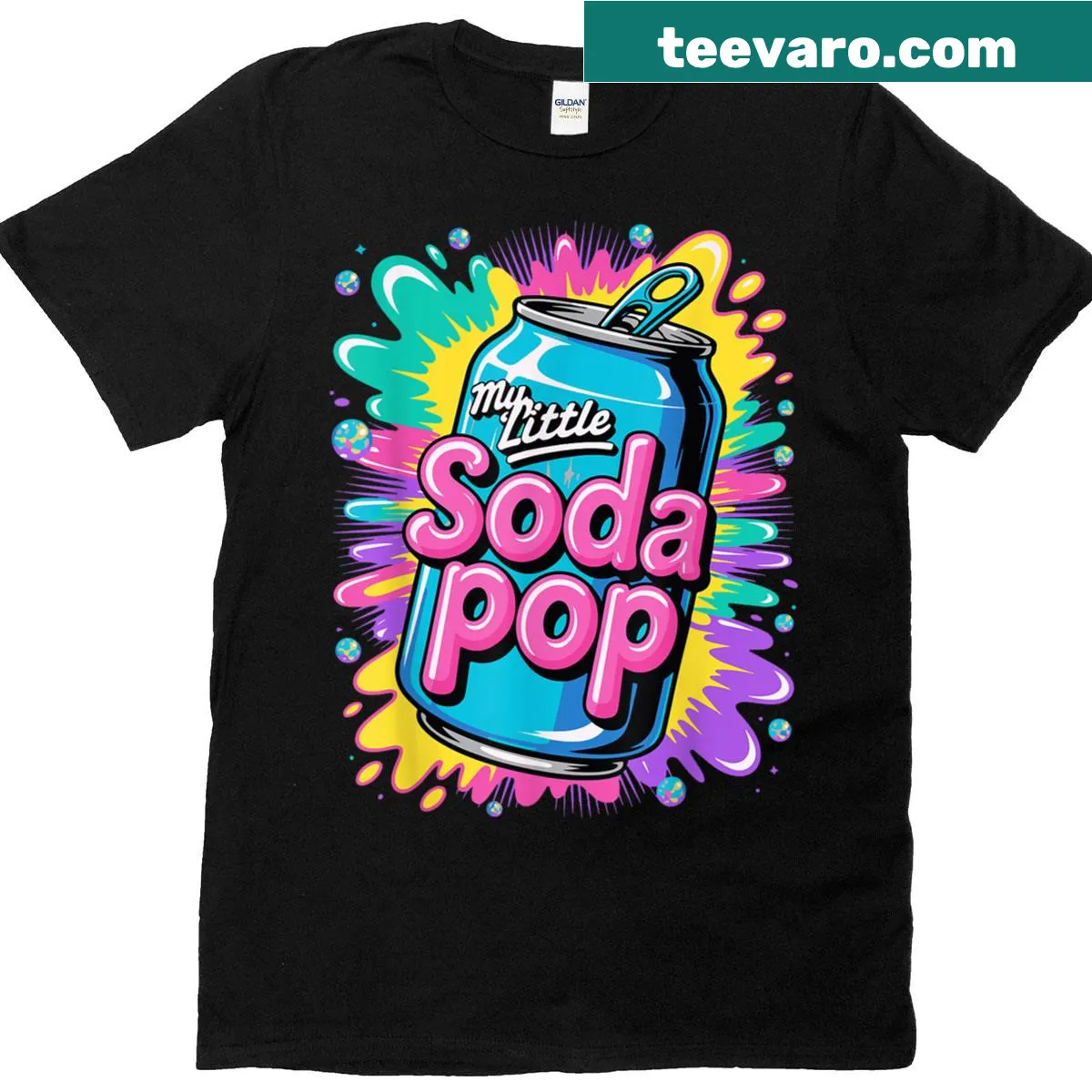 K-pop and anime-themed T-shirt for kids with playful graphics — on a men's t-shirt