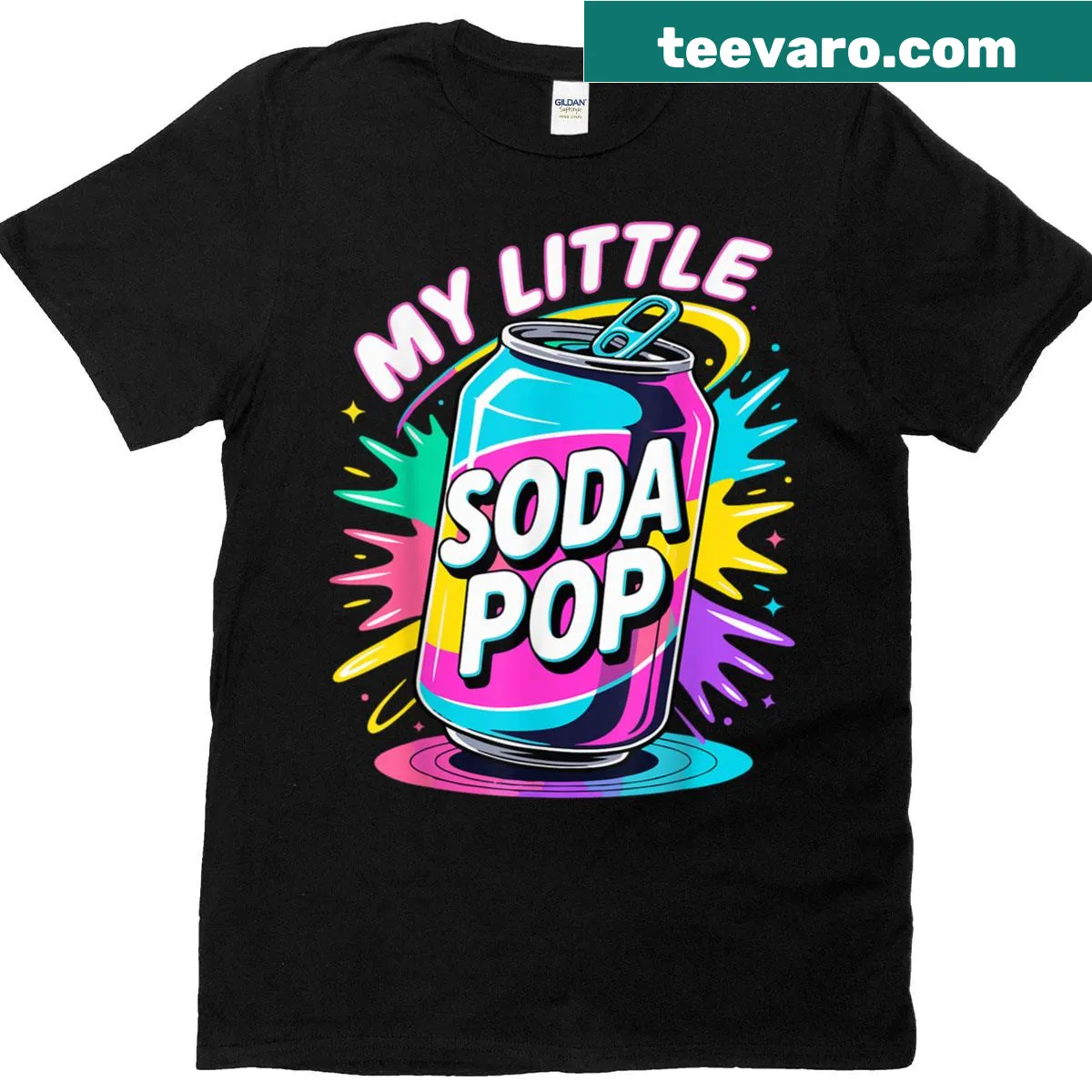 Youthful K-pop and anime-themed T-shirt with playful graphics — on a men's t-shirt