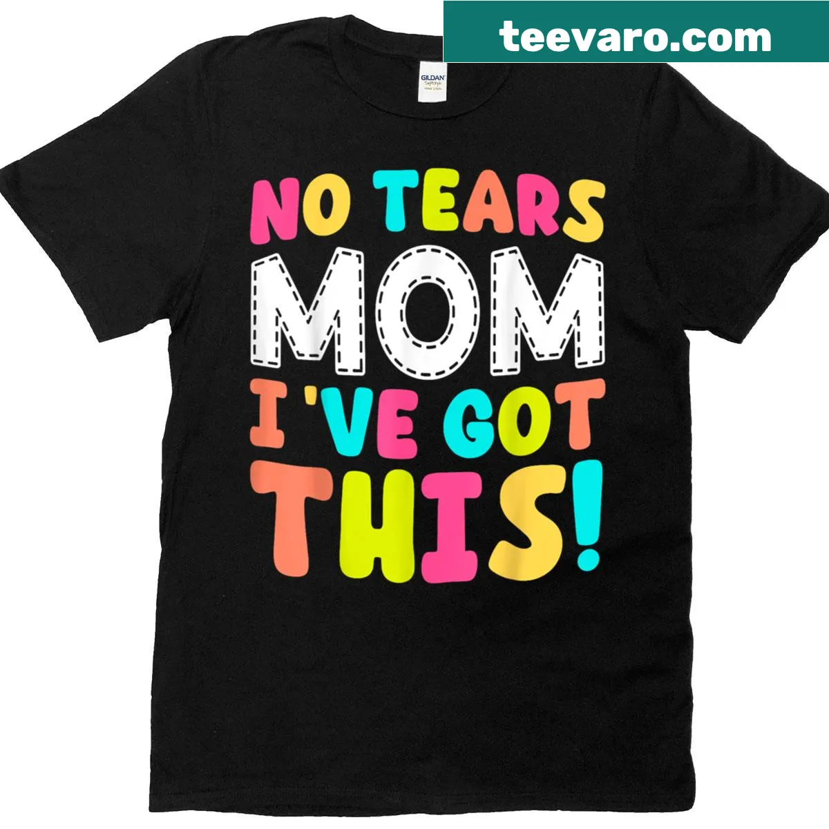 Wholesome t-shirt with 'No Tears Mom, I’ve Got This' for back-to-school — on a men's t-shirt
