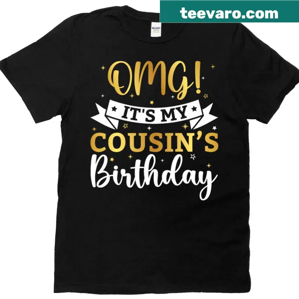 Happy birthday design for cousin's birthday on a kids' t-shirt