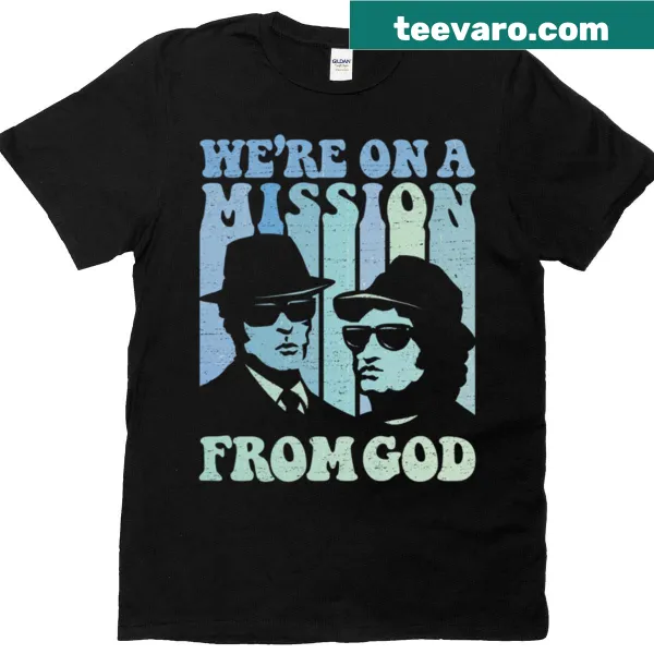 Inspirational 'On A Mission From God' typography t-shirt