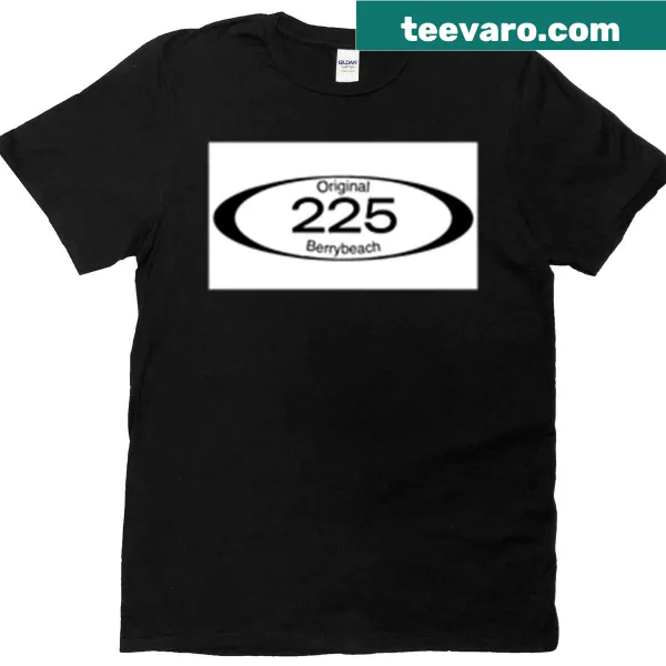 Original typography design '225 Line Of Berrybeach' on a T-shirt