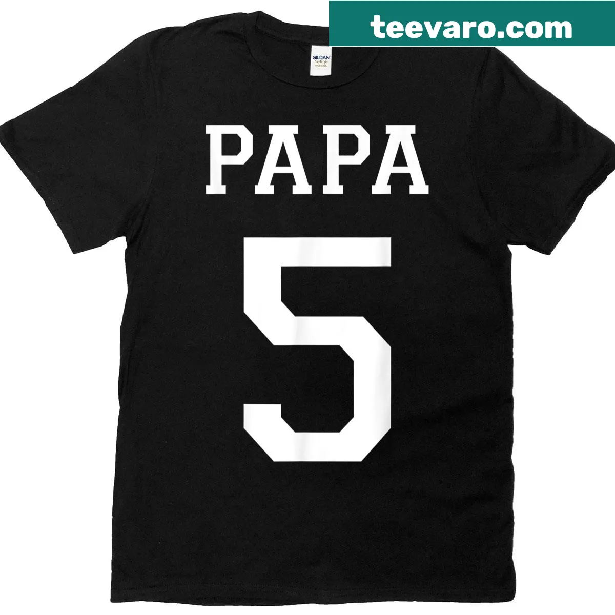 Cute T-shirt for dads with 'Papa' typography — on a men's t-shirt