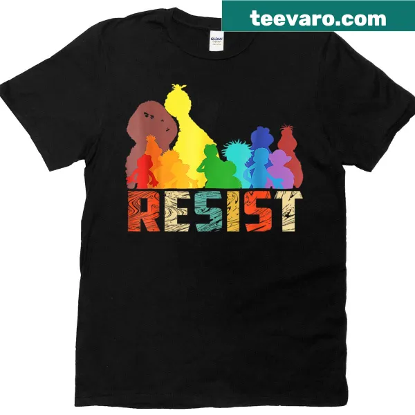 Colorful graphic design promoting PBS support on a T-shirt