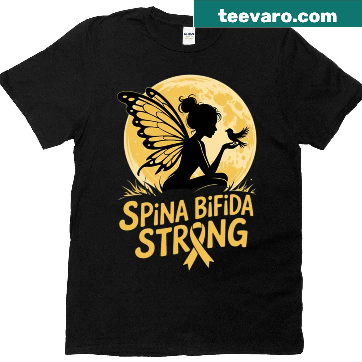 Inspirational Spina Bifida Awareness Strong T-shirt with impactful message — on a men's t-shirt