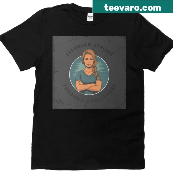 Motivational art T-shirt with the phrase about strength