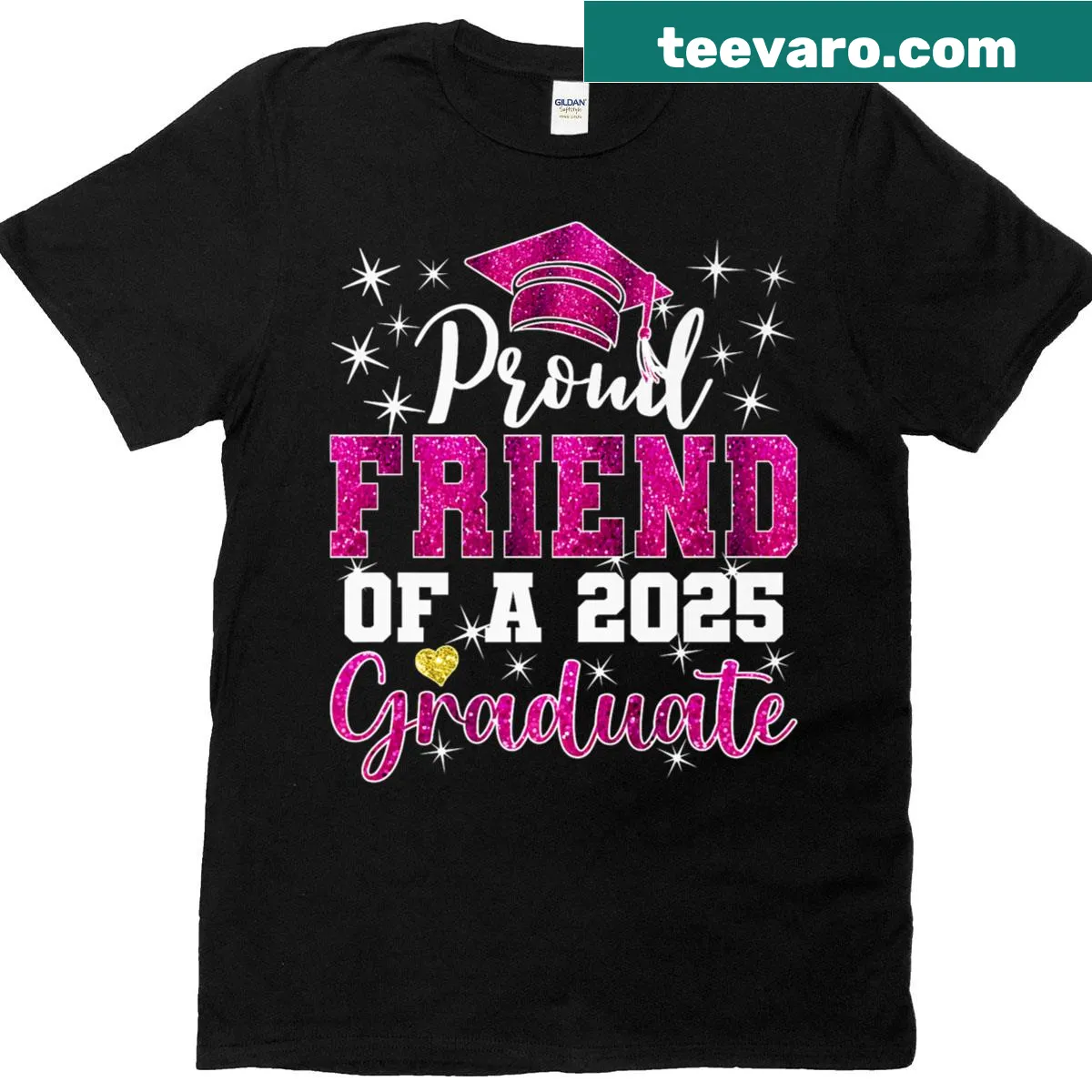 Proud Friend Of 2026 T-shirt with celebratory typography — on a men's t-shirt