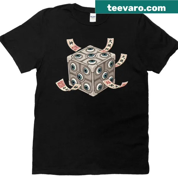 All-seeing eye graphic on a prison-themed T-shirt