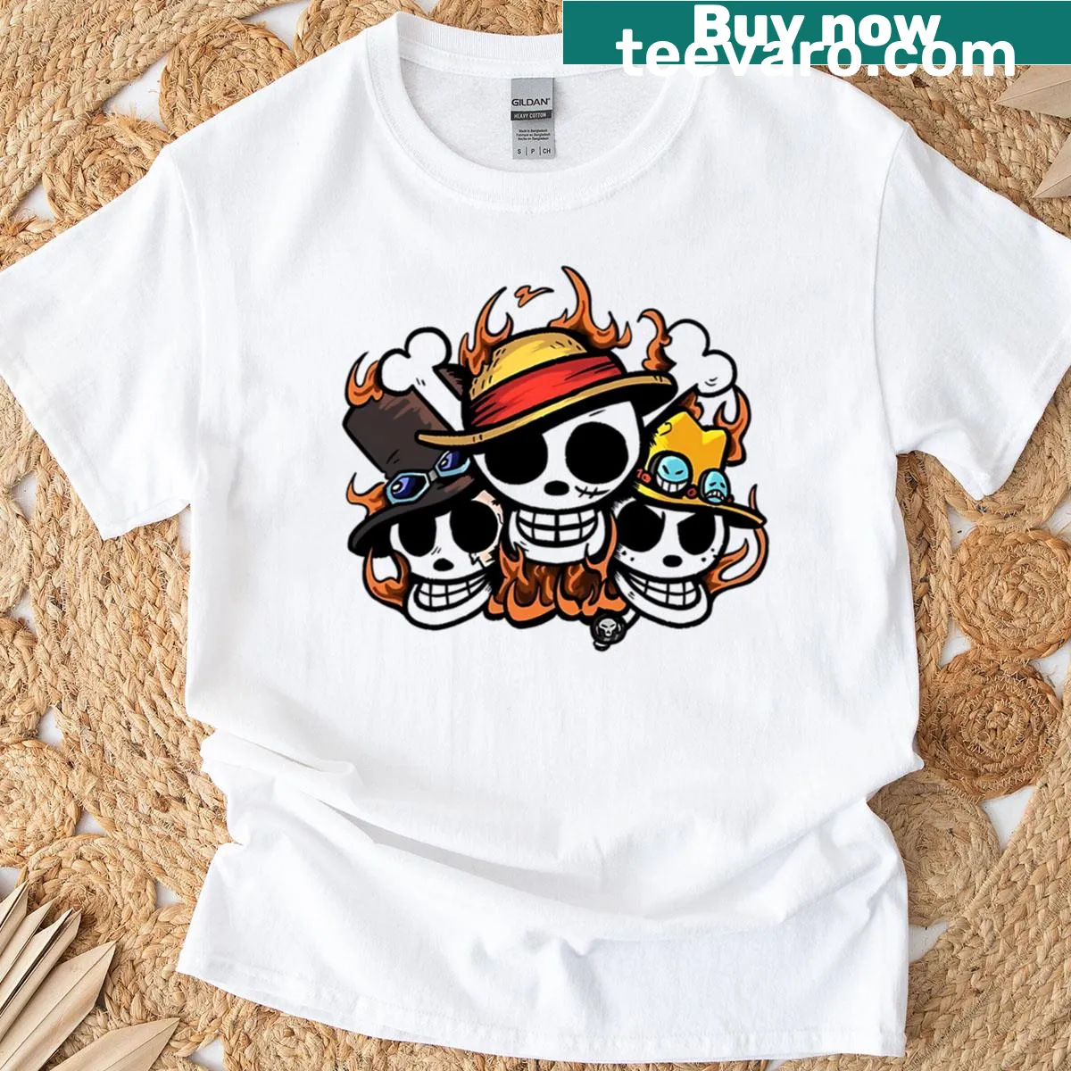 Illustration featuring legendary fantasy items on a T-shirt. — on a men's t-shirt
