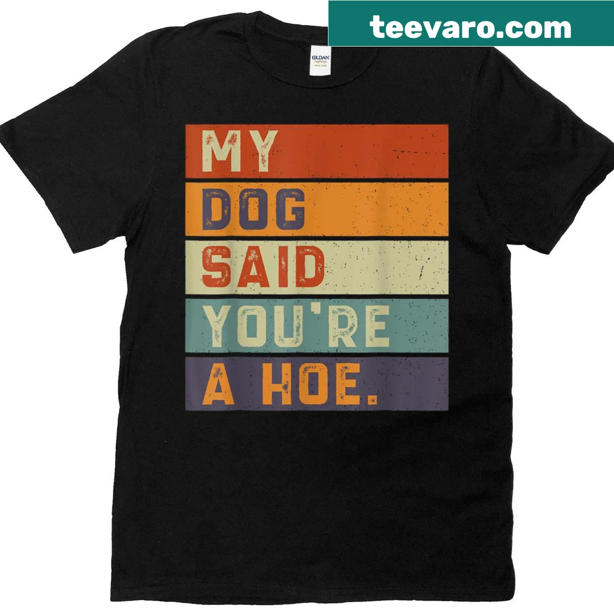 Funny vintage-style T-shirt with dog-themed humor — on a men's t-shirt