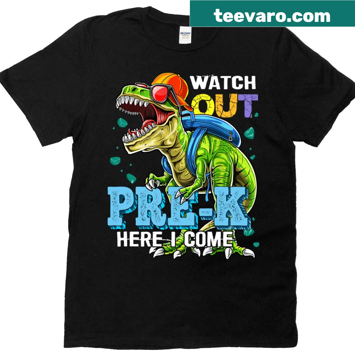 Pre-k T-shirt with playful design for young students — on a men's t-shirt