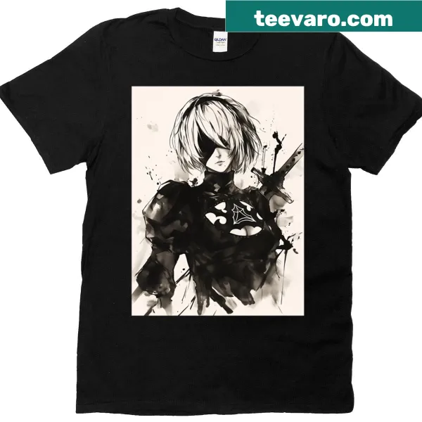 Abstract watercolor design on a minimalist 2b t-shirt