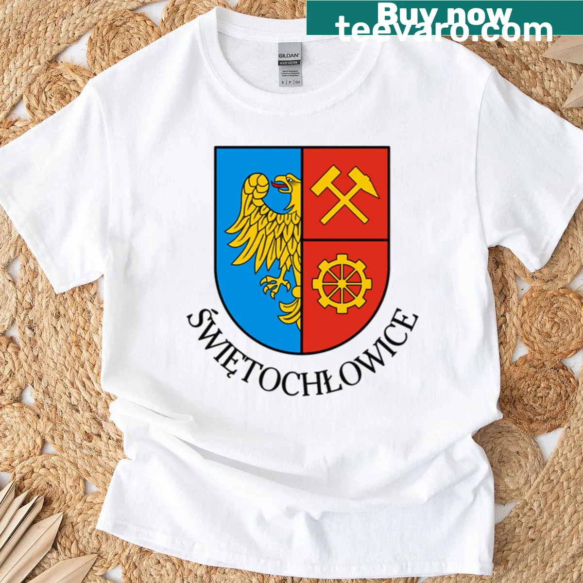 Witochowice Poland coat of arms graphic — on a men's t-shirt