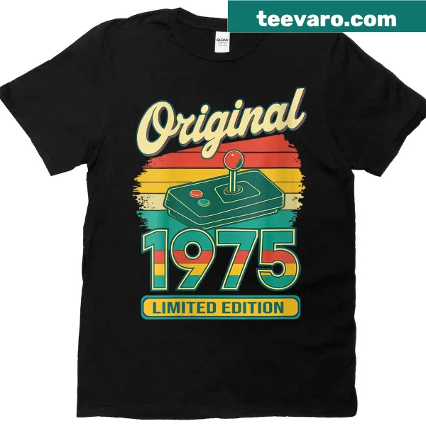 Funny T-shirt celebrating a 50th birthday with 1975 design