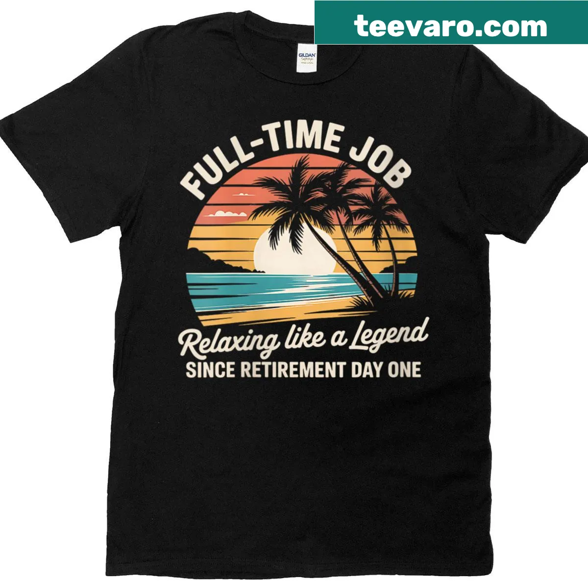 Vintage retirement design t-shirt for women — on a men's t-shirt