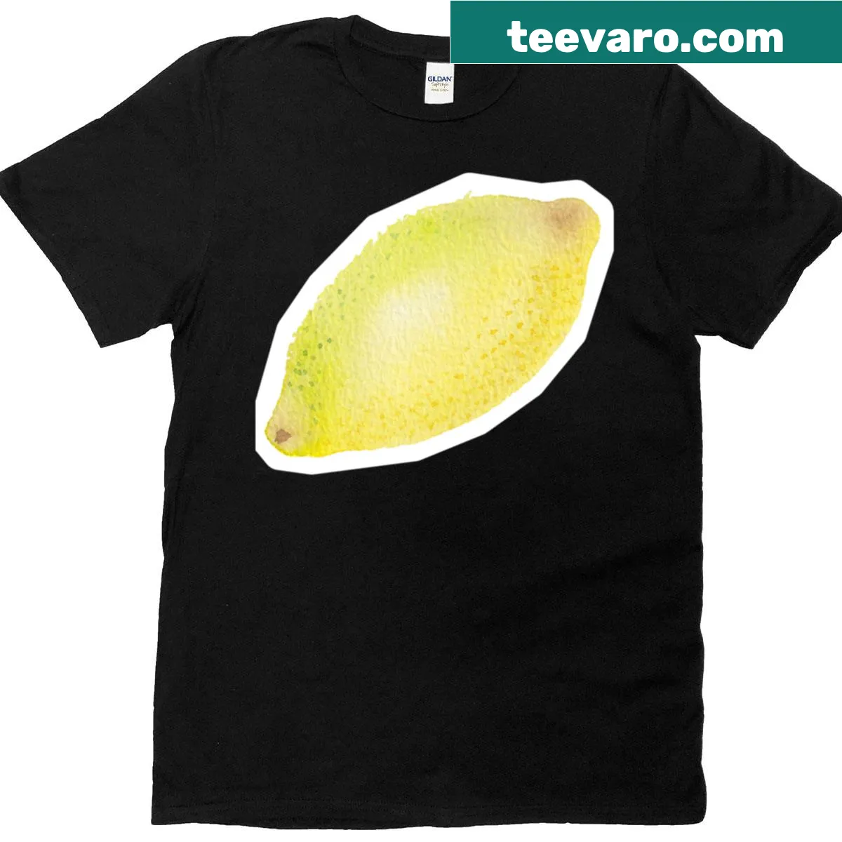 Playful lemon illustration graphic on a T-shirt — on a men's t-shirt