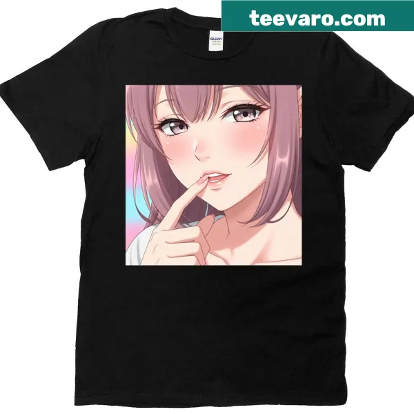 Majestic portrait of a waifu character on a T-shirt