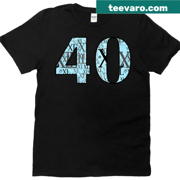 AJ 40 Dayte T-shirt with modern typography