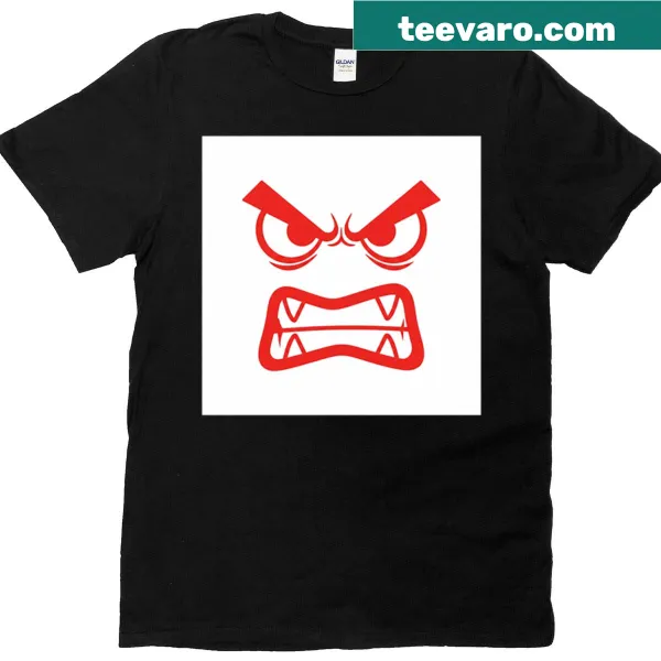 Bold text design expressing an angry vibe on a T-shirt