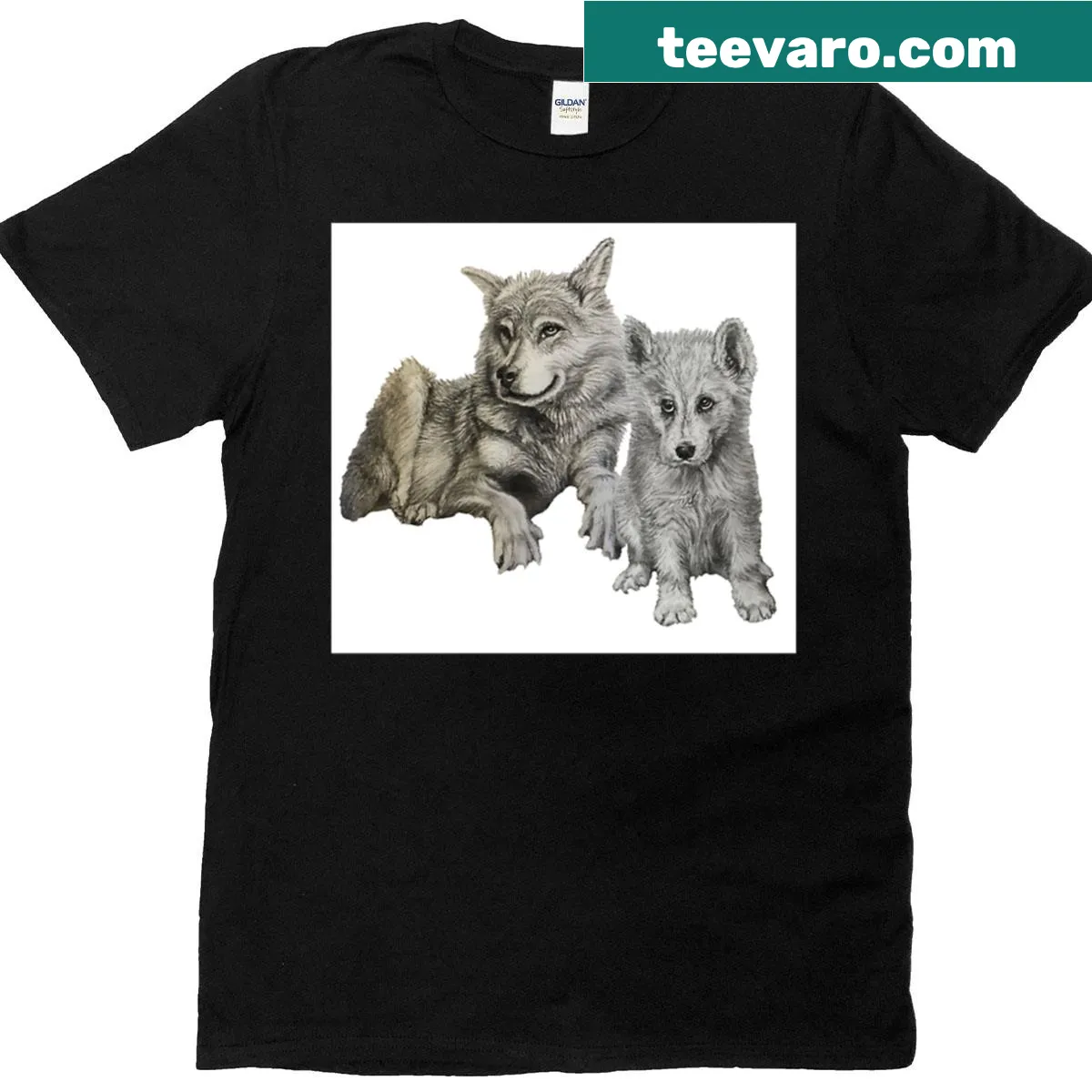 Minimalist animal drawings in line art on a T-shirt — on a men's t-shirt