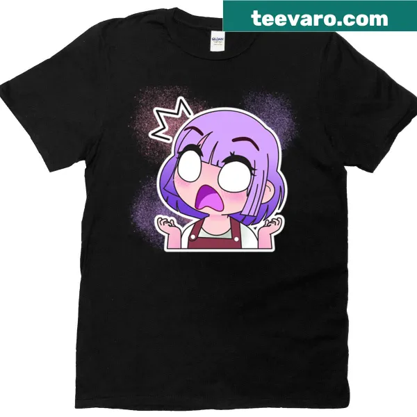 Anime girl graphic illustration on a T-shirt