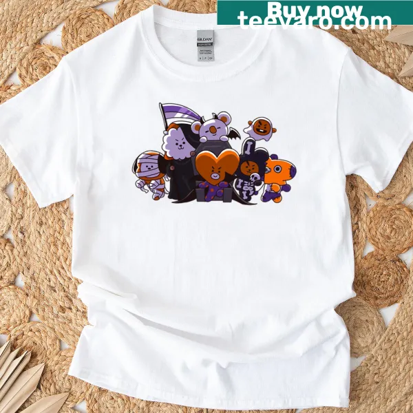 Halloween-themed T-shirt with Bangtan Boys inspired graphic