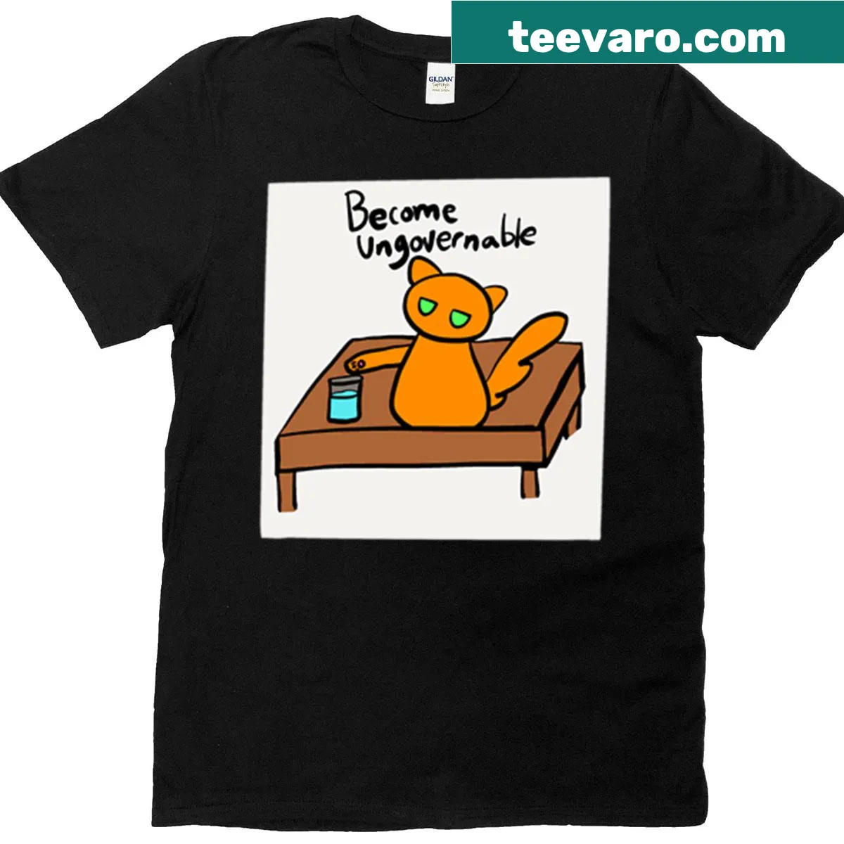 Bold typography shirt with the phrase 'Become Ungovernable' prominently displayed — on a men's t-shirt