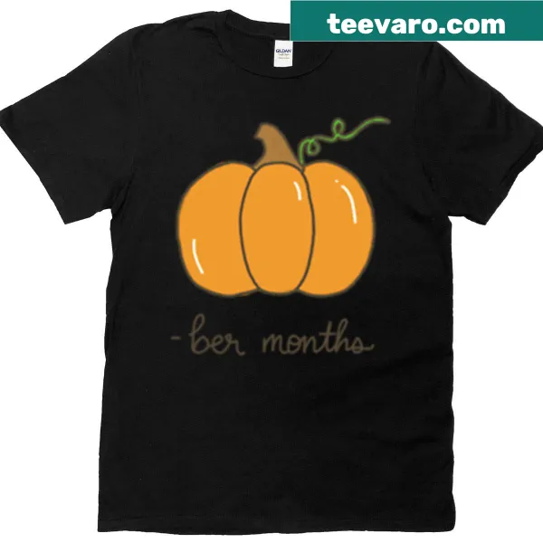 Playful typography 'Ber Months' design on a t-shirt