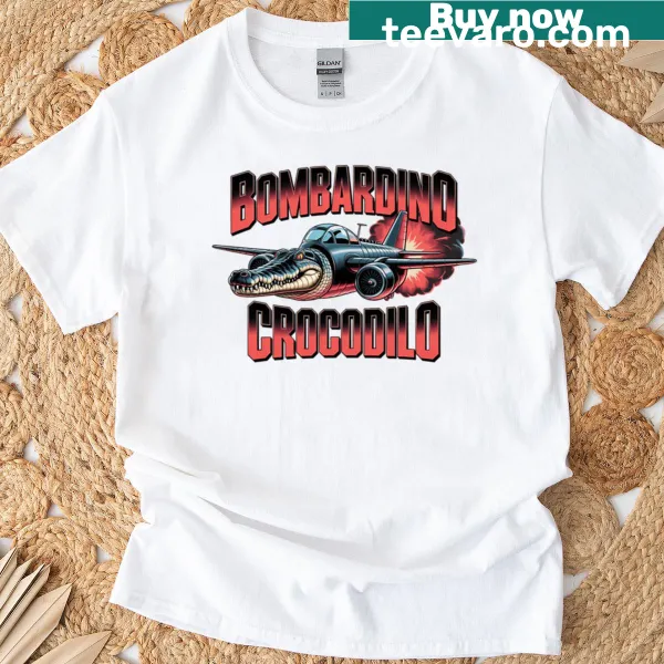 Vintage alligator warplane T-shirt with distressed graphics