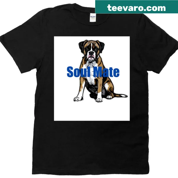 Boxer Soul Mate t-shirt with playful typography