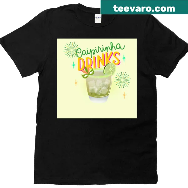 Playful caipirinha cocktail graphic on a fun T-shirt