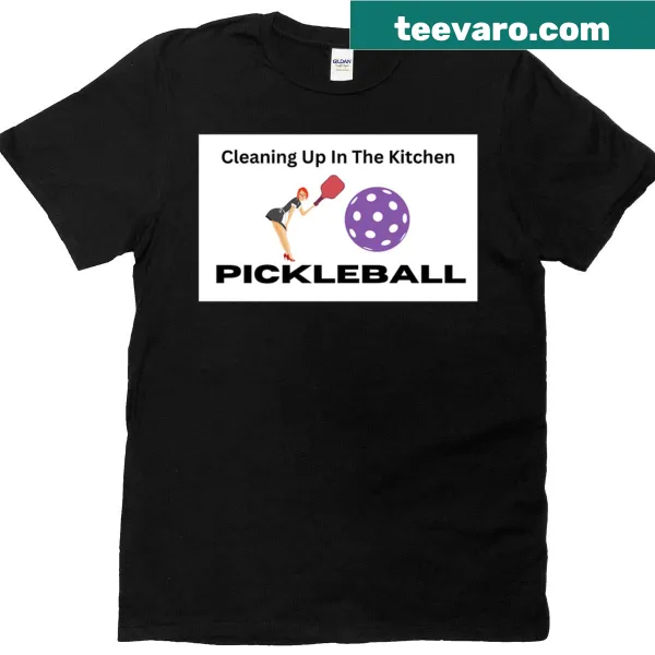 Vintage distressed tee with humorous pickleball graphics and text.