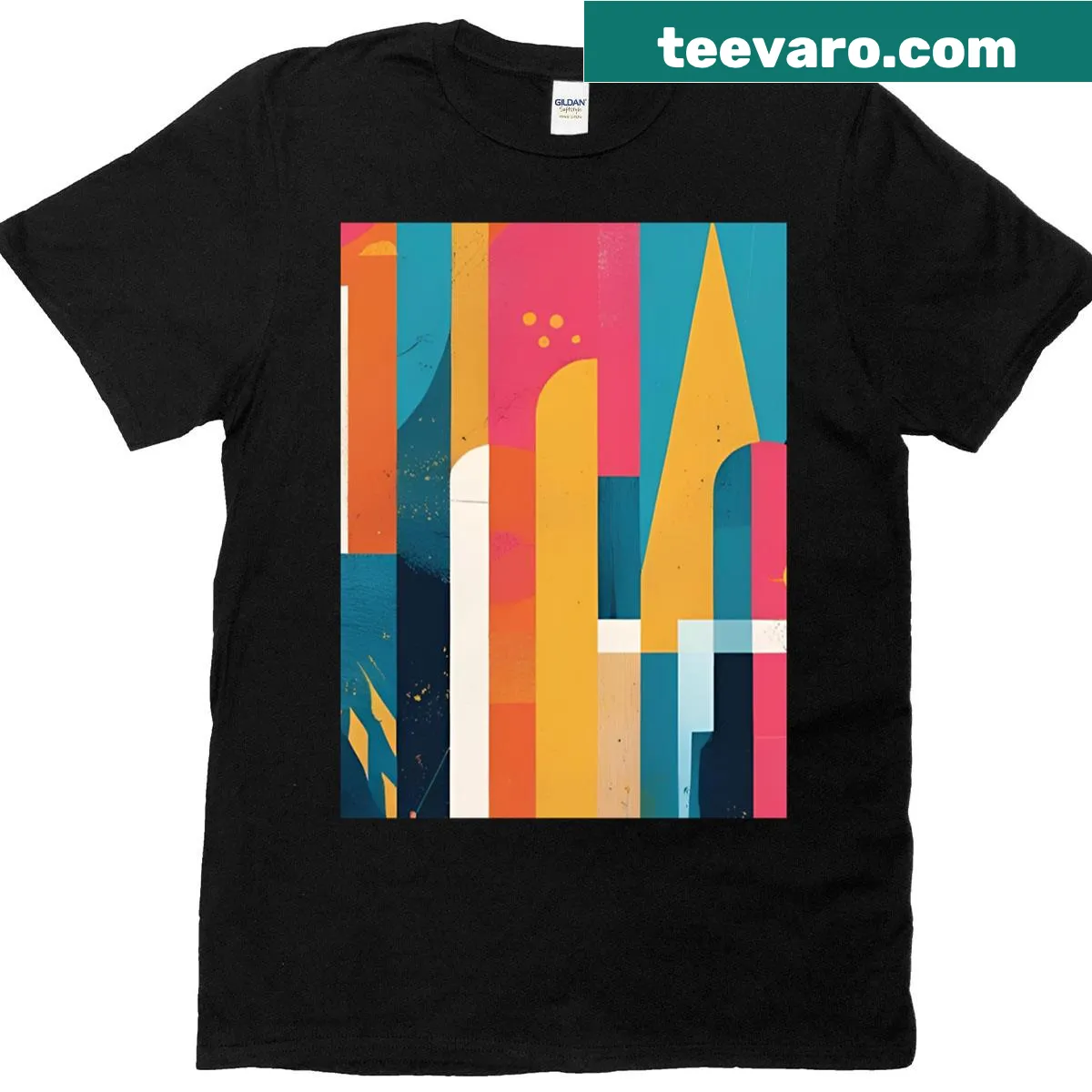 Abstract art design with flowing patterns on a T-shirt — on a men's t-shirt