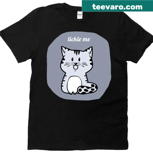 Funny T-shirt featuring a cartoon cat design