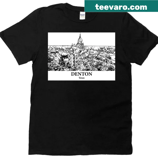 Stylish T-shirt featuring 'Denton, Texas' graphic
