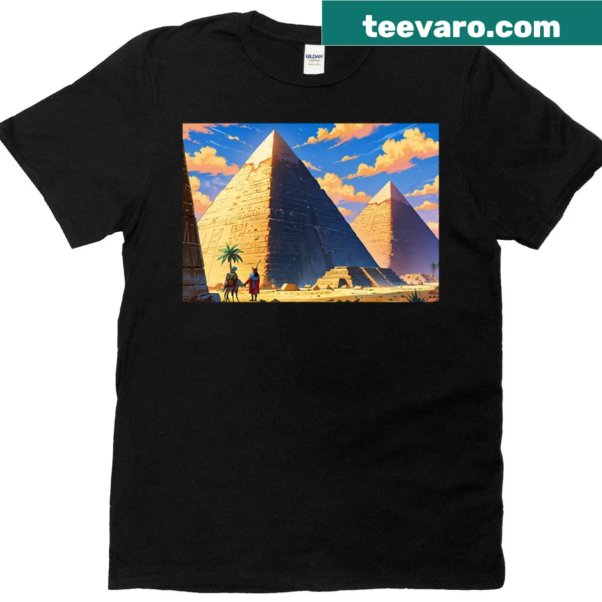 Abstract typography design on the Echoes Of Eternity T-shirt — on a men's t-shirt