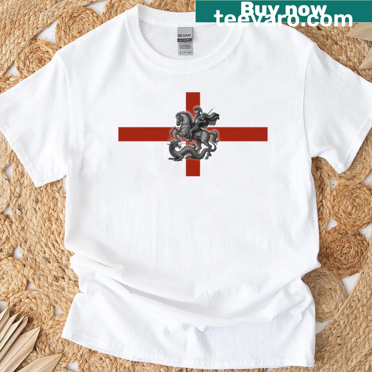 T-shirt with the phrase 'England Is Christian' prominently displayed — on a men's t-shirt