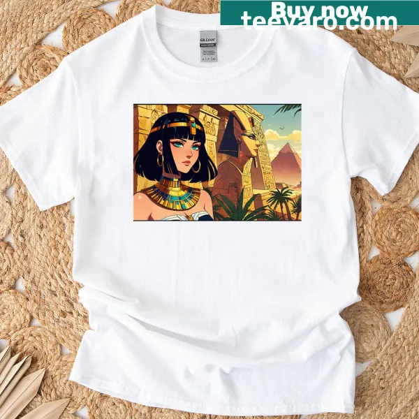 Empress design inspired by ancient Egypt on T-shirt