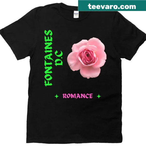 Fontaines Romance T-shirt featuring elegant typography design