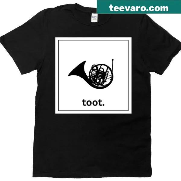 T-shirt with the word 'Toot' referencing the French horn.
