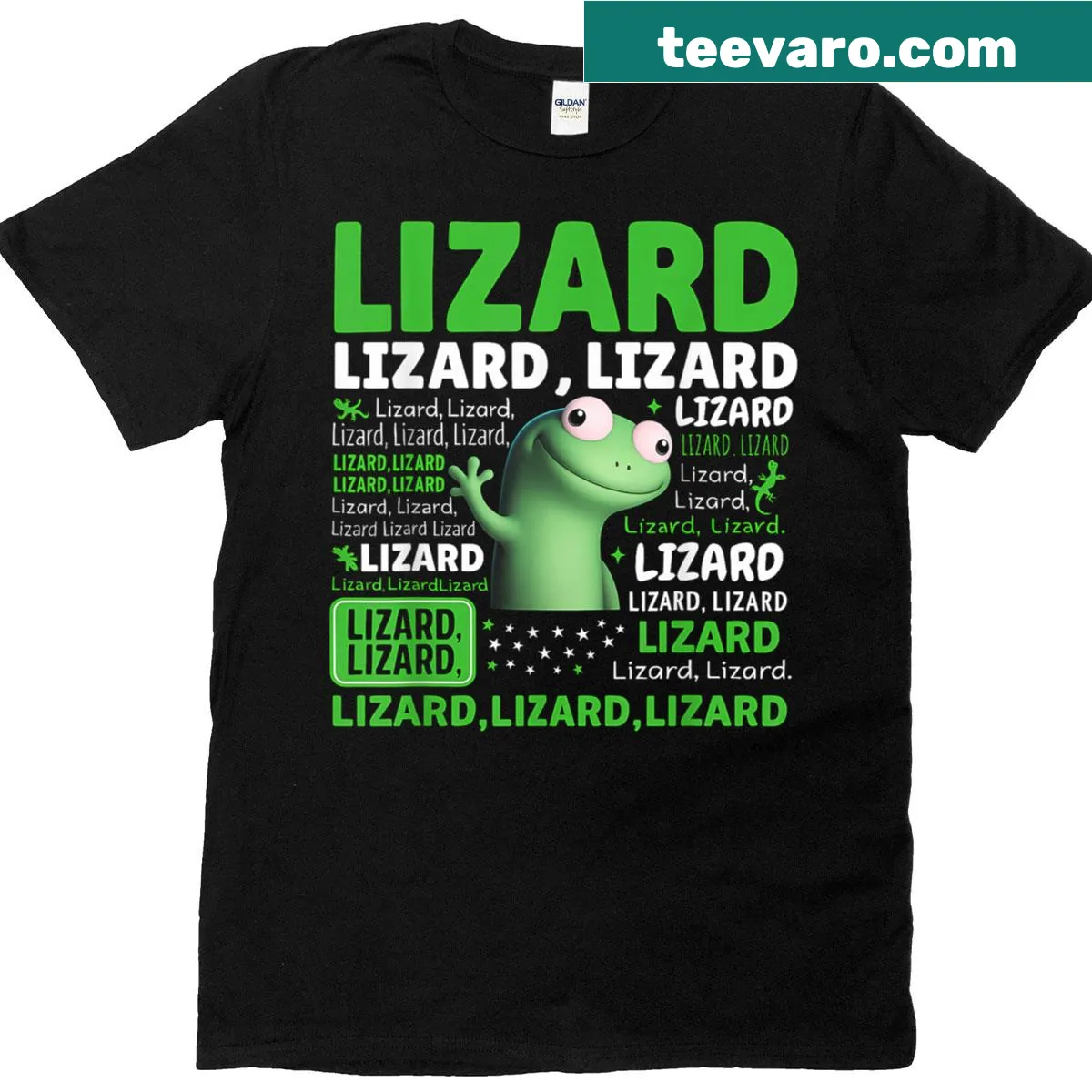 Humorous meme t-shirt featuring a quirky lizard design — on a men's t-shirt