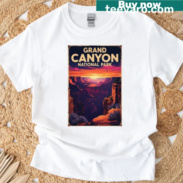 Illustrated Grand Canyon National Park graphic on t-shirt
