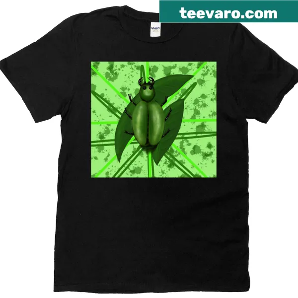Cartoon style Green Beetle T-shirt design