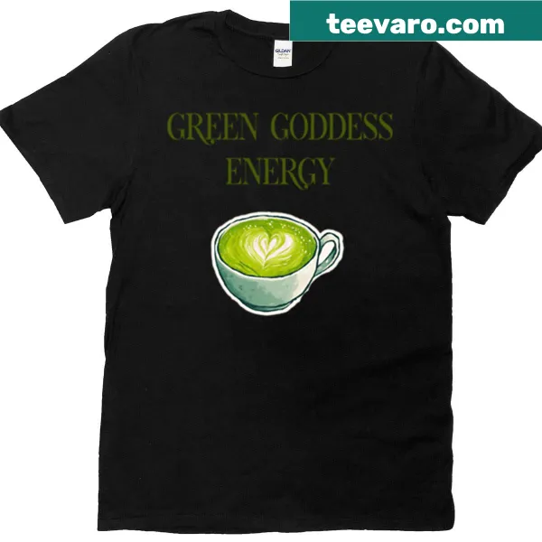 Matcha themed T-shirt with spiritual and nature-inspired design
