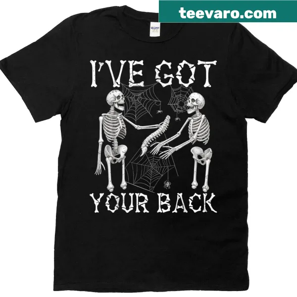 Friendly skeleton graphic with supportive text for Halloween on a t-shirt