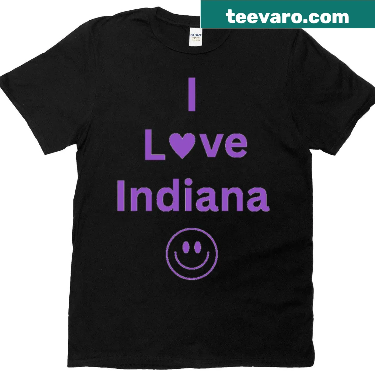 State pride quote T-shirt expressing love for Indiana — on a men's t-shirt