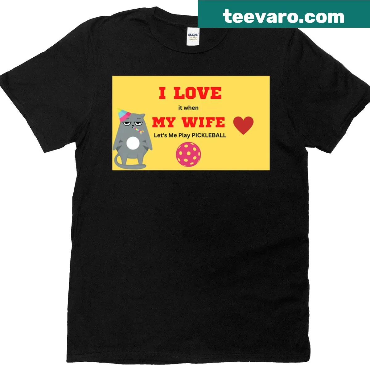 Clever pickleball graphic T-shirt celebrating the sport — on a men's t-shirt